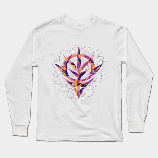 Zeon Logo Gundam Pop Art Long Sleeve T-Shirt by Gundam Artwork